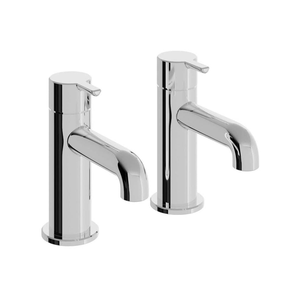 Heritage Pillar Bath Tap Chrome Heritage Dartmouth Bath Pillar Taps (Pair)
