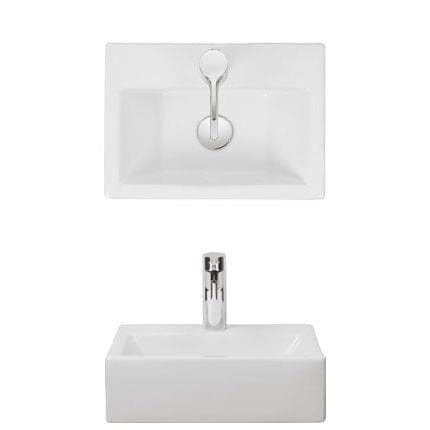Crosswater Countertop Basin Crosswater Gerona Counterop/Wall Mounted Basin 425mm with 1 Tap Hole