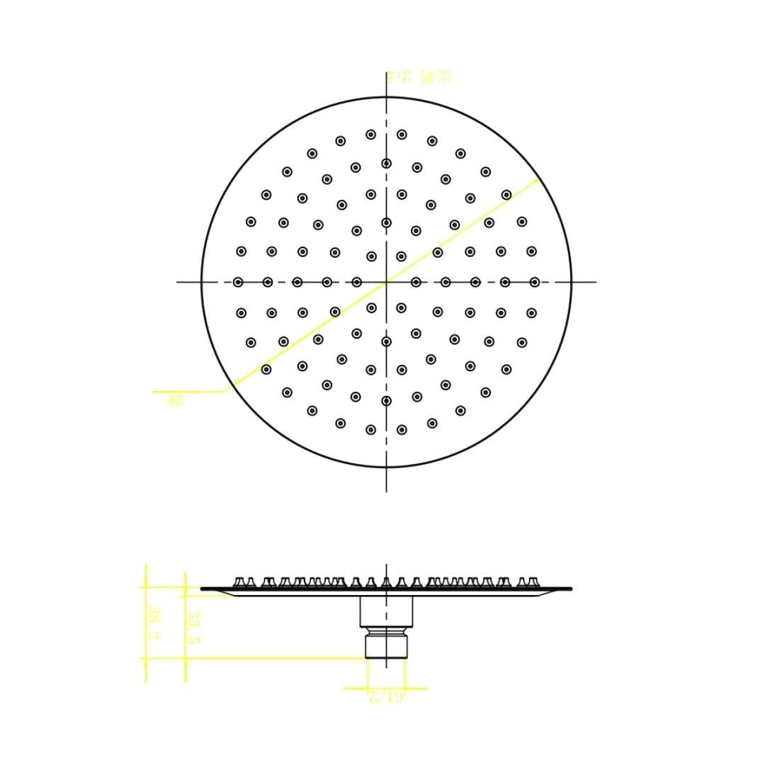 Aquarius Fixed Shower Head Aquarius Modern Round Over Head Shower Head