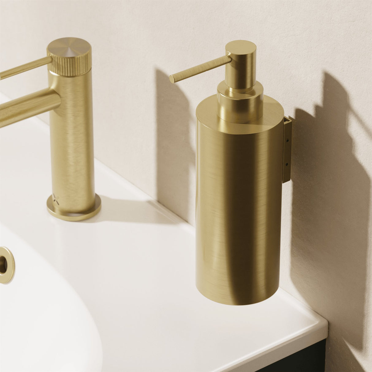 Crosswater Soap Dispenser Stainless Brushed Brass Effect Crosswater 3ONE6 Soap Dispenser