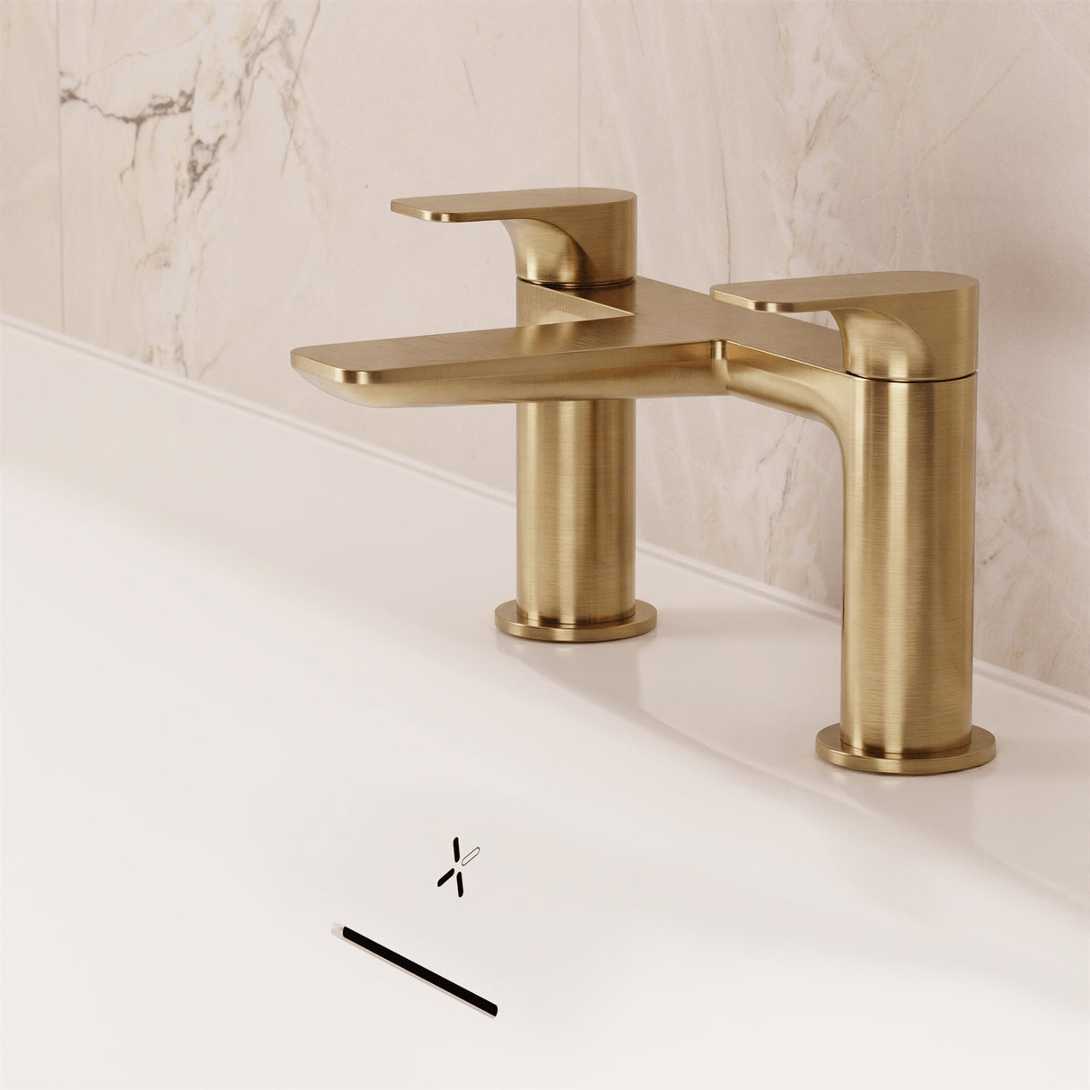 Crosswater Bath Mixer Brushed Brass Crosswater Fuse Bath Filler Tap