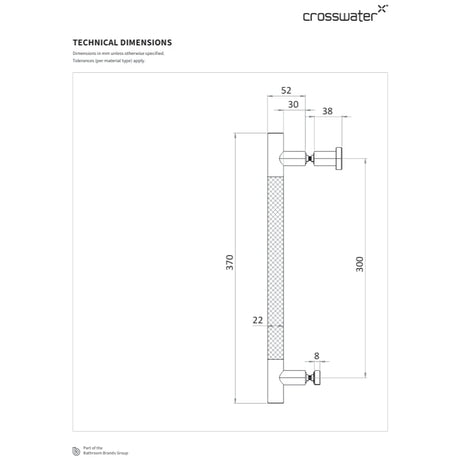 Crosswater Shower Door Handle Crosswater Optix 10 Knurled Handles