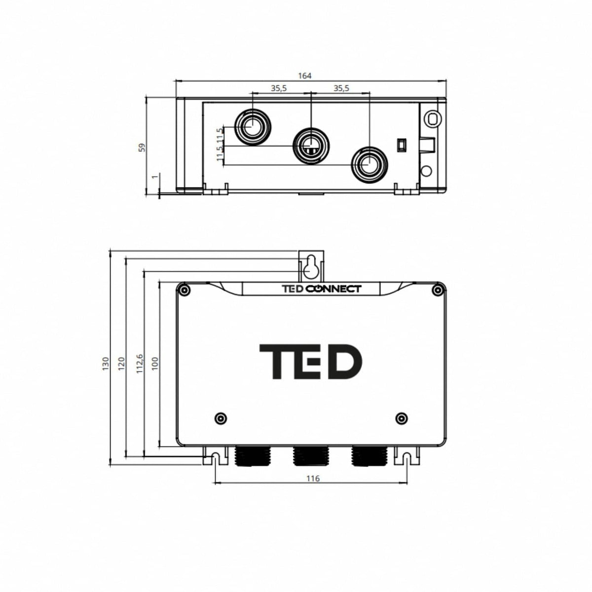 TED Concealed Shower Valve TED Togo 2/3 Outlet Digital Shower Valve with Large Round Plate