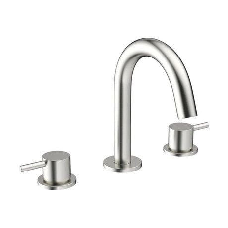 Crosswater 3 Tap Hole Basin Set Brushed Stainless Steel Effect Crosswater MPRO 3 Hole Basin Mixer Tap