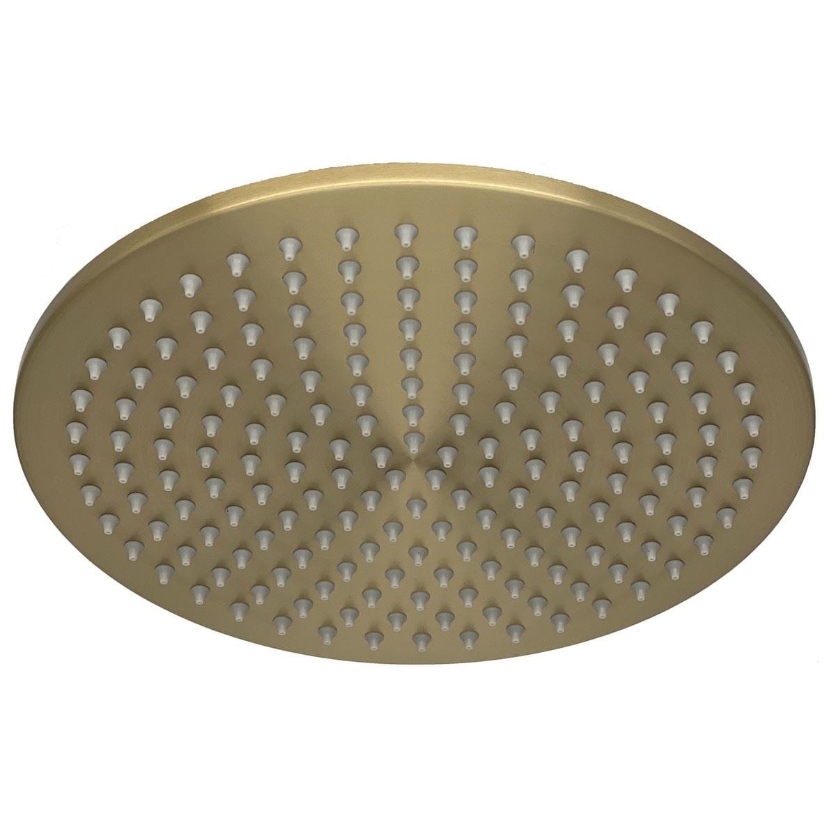 TED Fixed Shower Head Brushed Brass TED Universal 250mm Fixed Shower Head