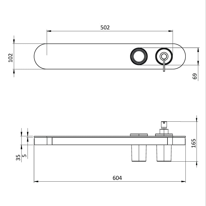 Crosswater Shelf Crosswater Velo Shelf, Soap Dispenser and Tumbler Holder