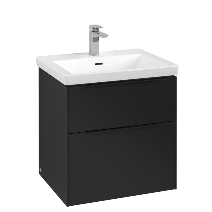 Villeroy & Boch Wall Mounted Vanity Unit Villeroy & Boch Subway 3.0 Wall Hung 600mm Two Drawer Vanity Unit with Basin