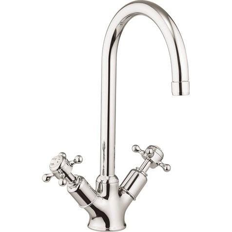 Crosswater Kitchen Tap Crosswater Belgravia Crosshead Two Handle Kitchen Mixer Tap in Chrome