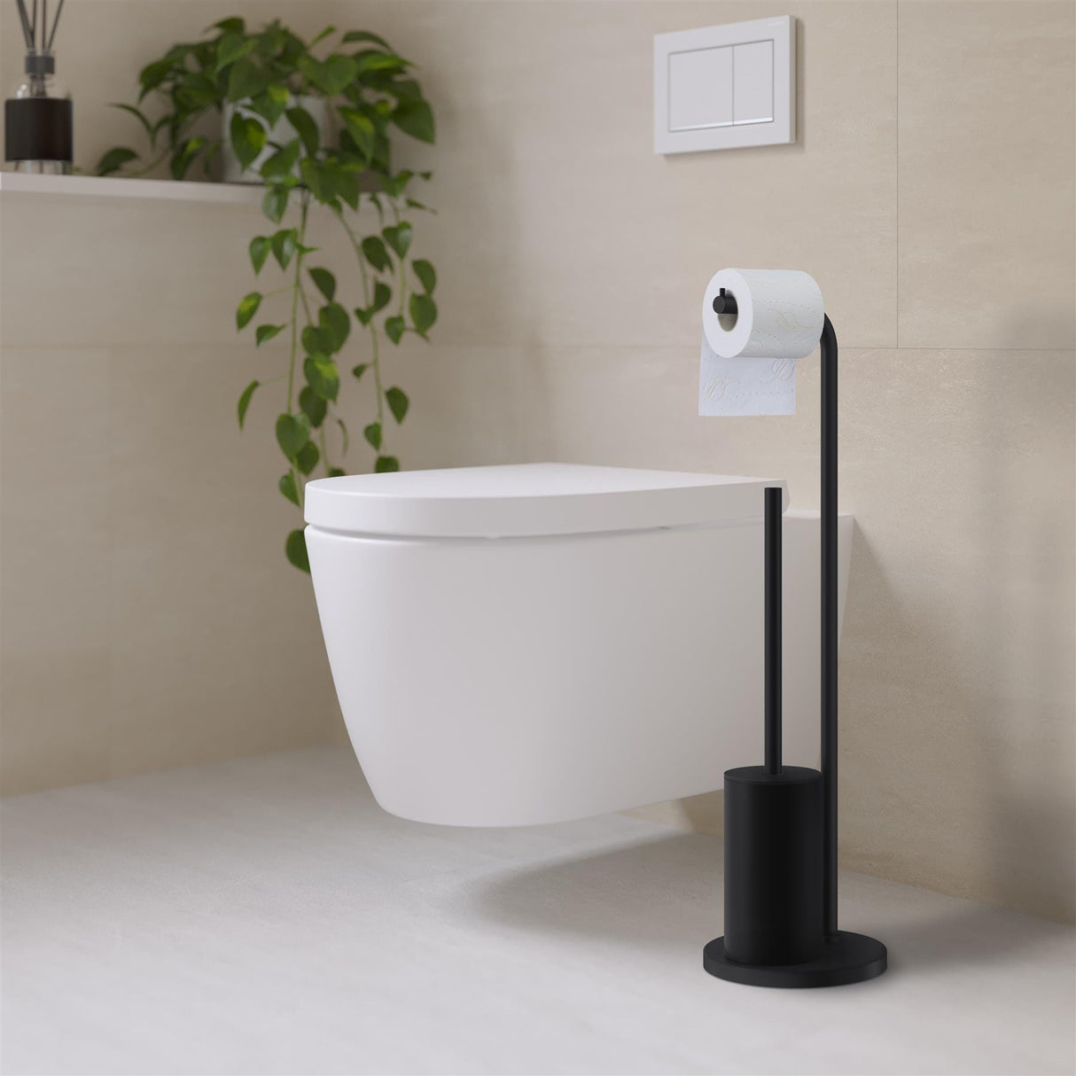 Smedbo Toilet Roll Holder Black Smedbo Beslagsboden Curve Freestanding Toilet Roll Holder and Toilet Brush