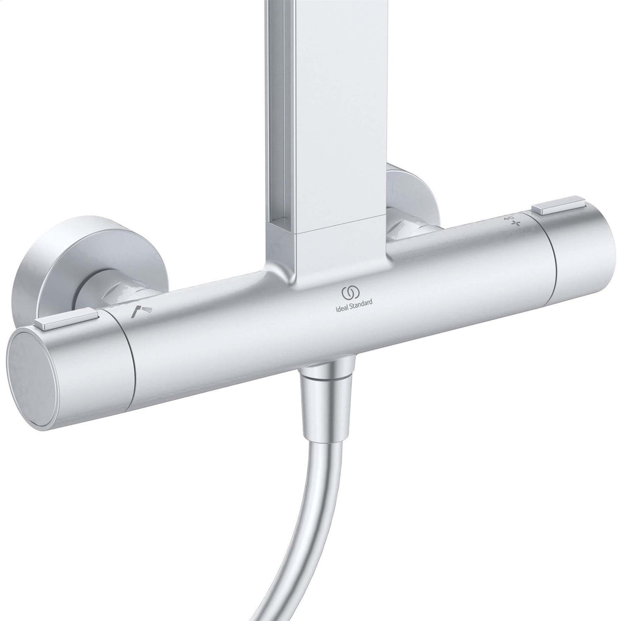 Ideal Standard Exposed Shower Set Ideal Standard Ceratherm ALU+ Exposed Shower Valve Set with Fixed Riser, Showerhead, Handset and Shelves