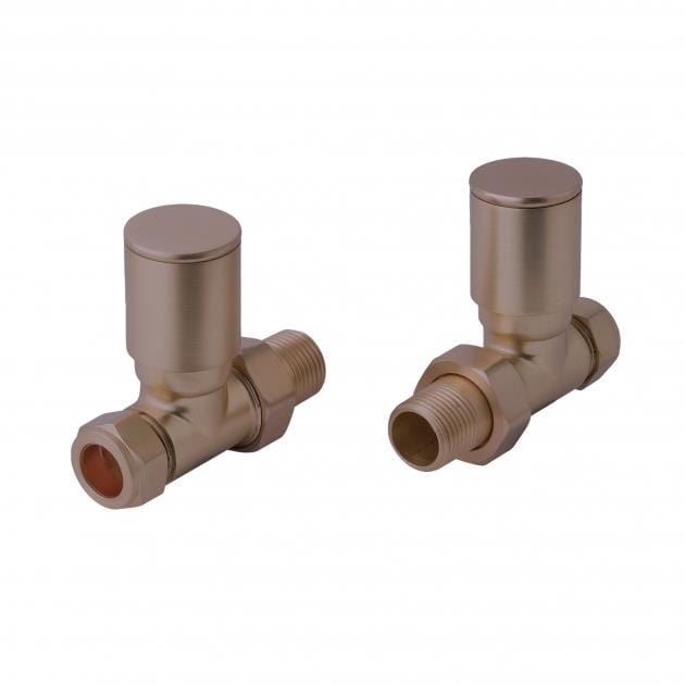 JTP Radiator Valve Brushed Bronze JTP Straight Radiator Valve