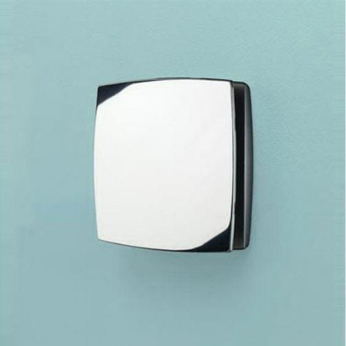 HiB Wall Mounted Fan Chrome / Timer & Humidity Sensor HiB Breeze Wall Mounted Bathroom Fan