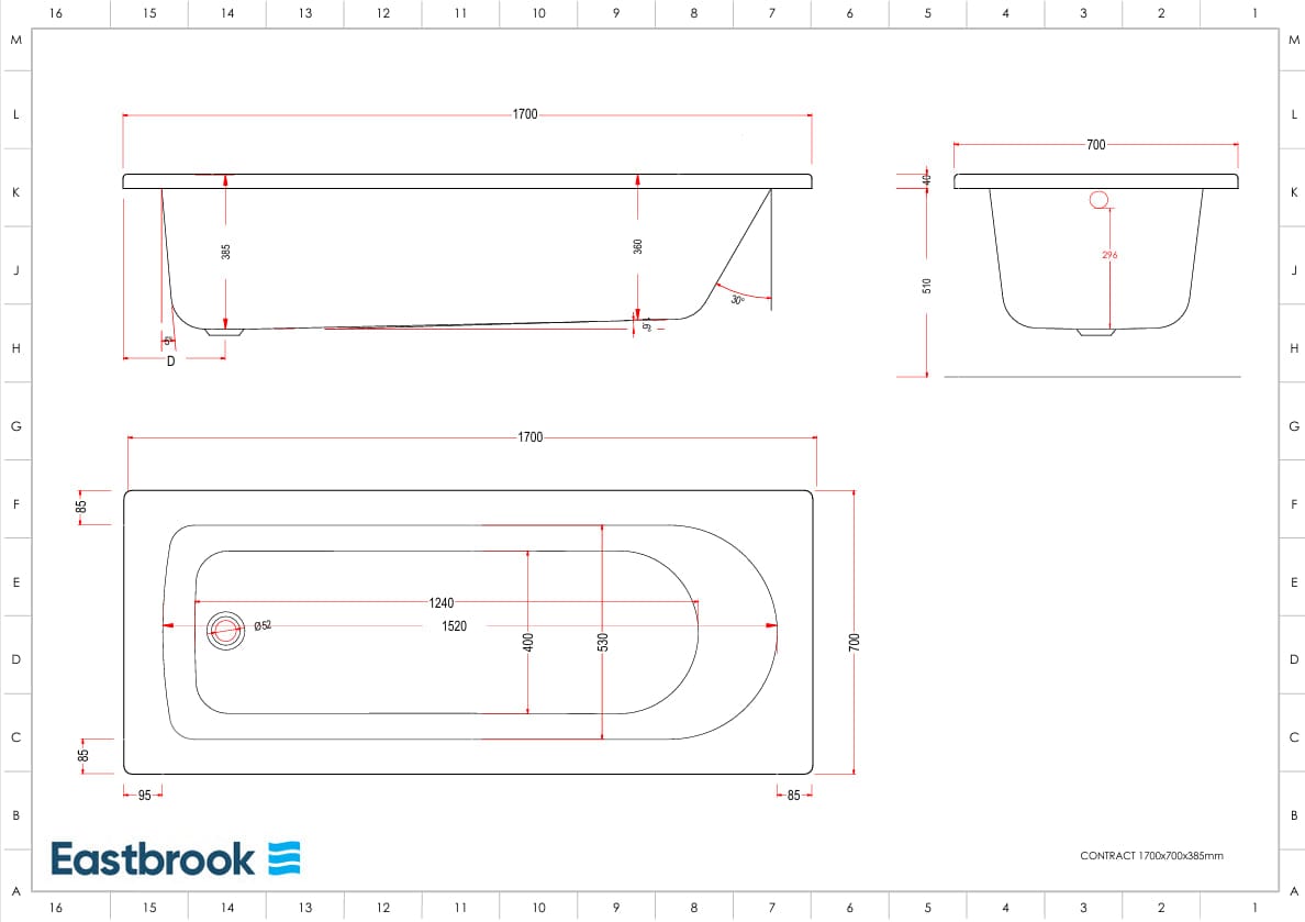Eastbrook Single Ended Bath Eastbrook Henbury Single Ended Bath