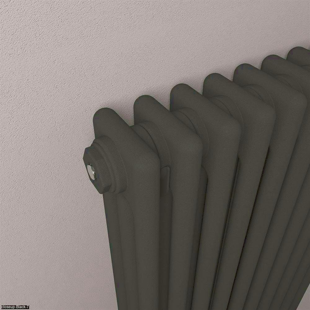 Eastbrook Rivassa Traditional 3 Column Radiator in Matt Black