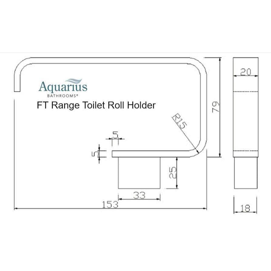 Aquarius Bathrooms Toilet Roll Holder Aquarius FT Toilet Roll Holder