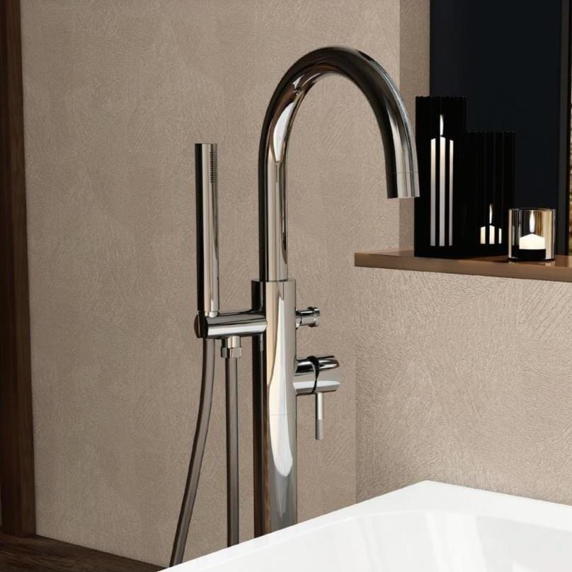 Imex Freestanding Bath Filler Imex Ravine Floor Standing Bath Shower Mixer with Hose and Handset