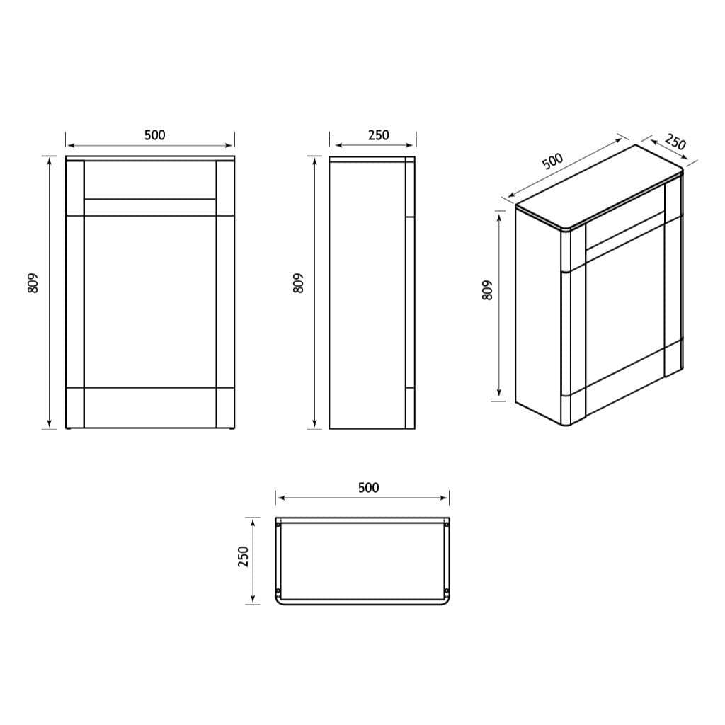 Eastbrook WC Back To Wall Unit Easbrook Hardwick WC Unit - 500mm Wide
