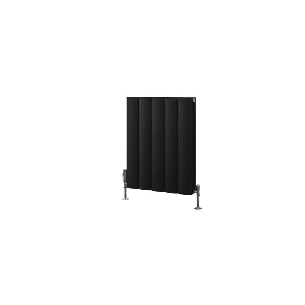 Eastbrook Panel Radiator Eastbrook Guardia Straight Horizontal Aluminium in Matt Black