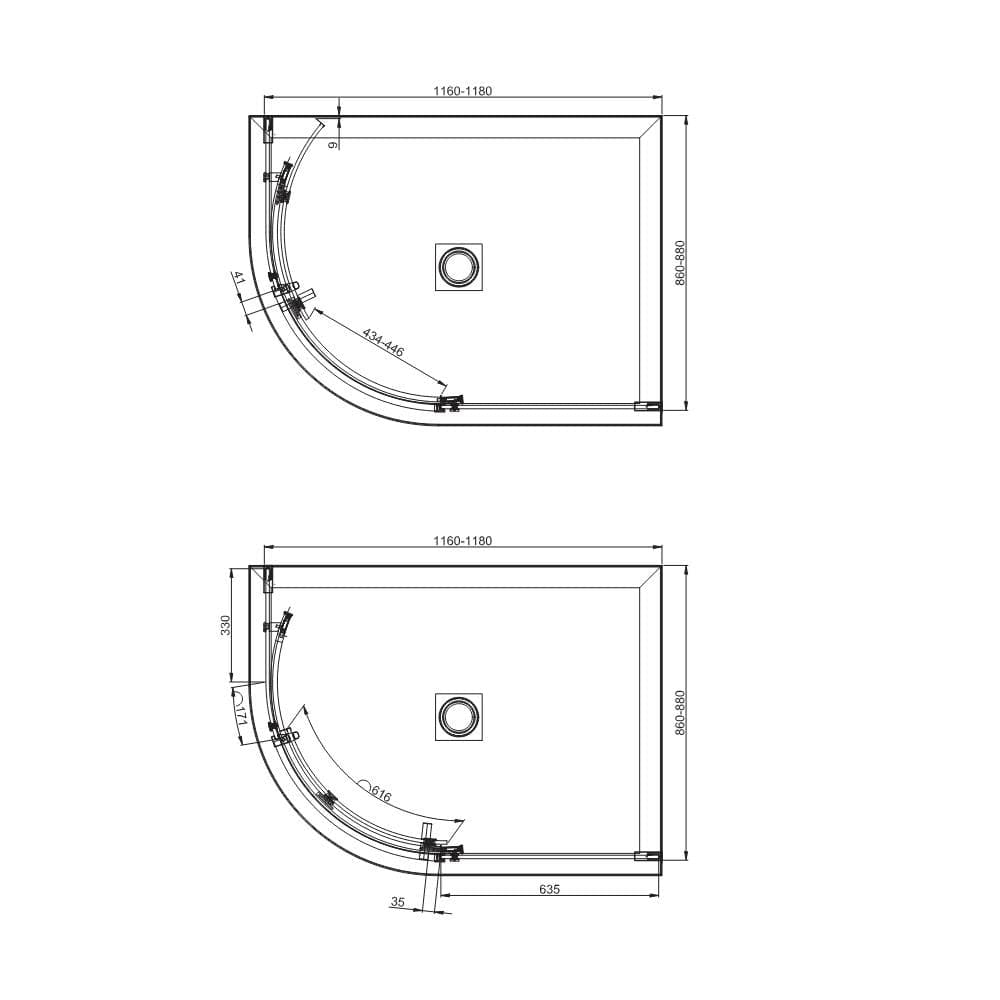 Crosswater Quadrant Shower Enclosure Crosswater Optix Single Door Quadrant Shower Enclosure
