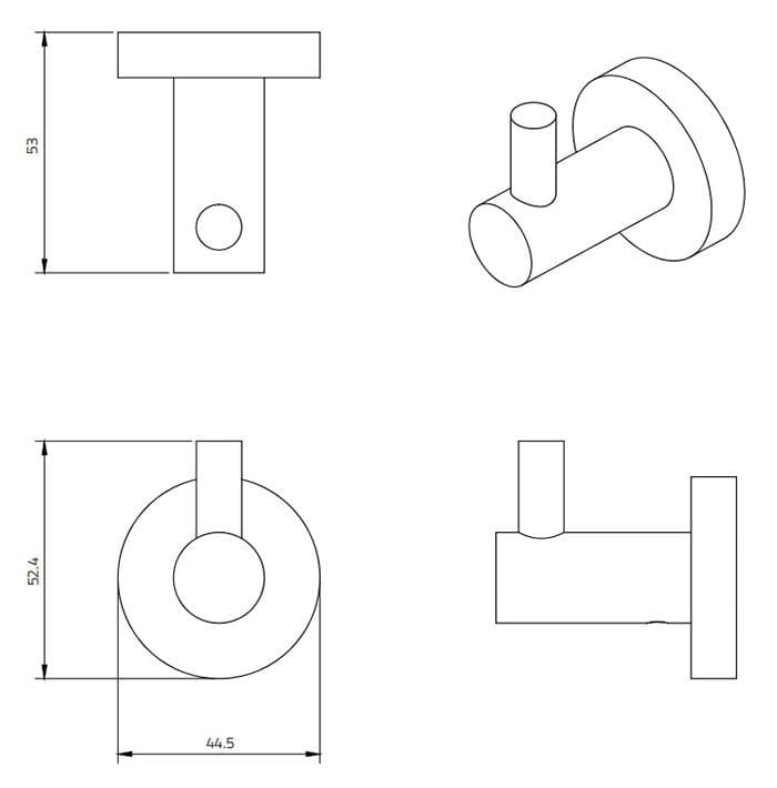 Miller Robe Hook Miller Bond Single Robe Hook