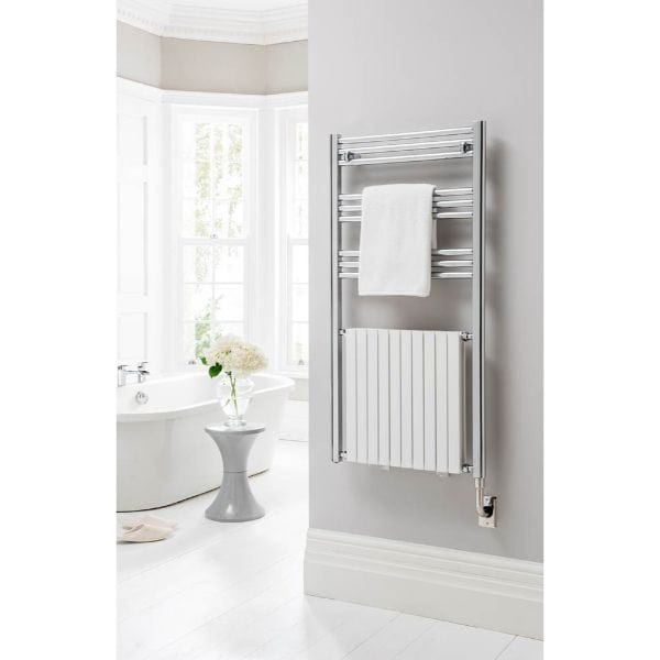 Vogue 1200 x 600 / Electric Only Vogue Focus Straight Towel Rail in Chrome