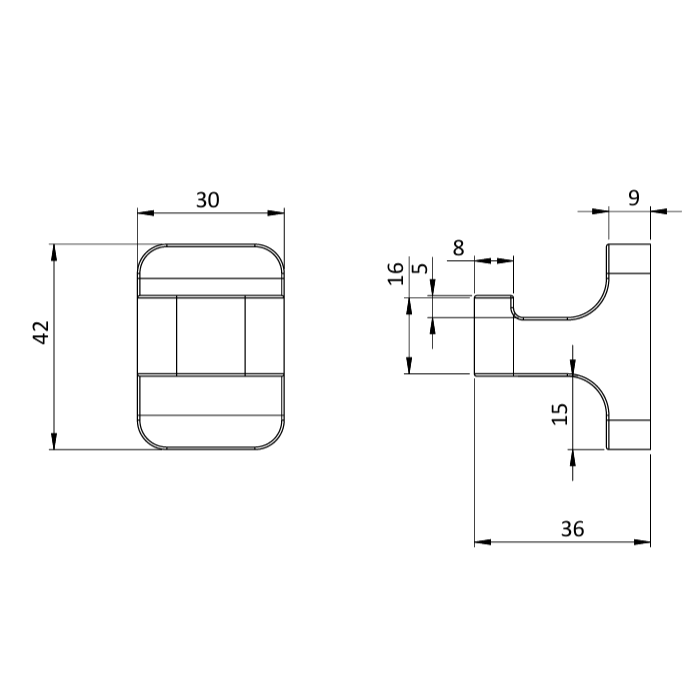 Crosswater Rotar Robe Hook