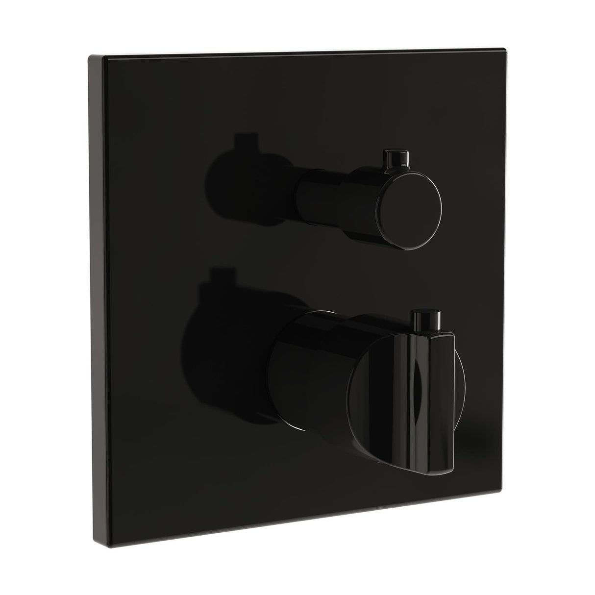 VitrA Concealed Shower Valve Gloss Black VitrA Suit Thermostatic 1-Way Shower Mixer Control Plate