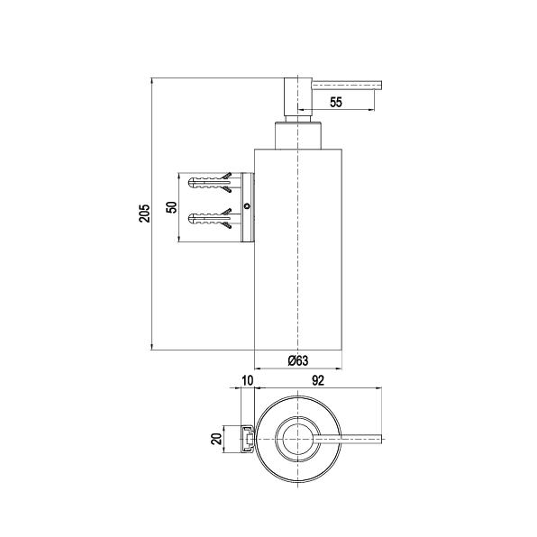 Crosswater Soap Dispenser Crosswater 3ONE6 Soap Dispenser