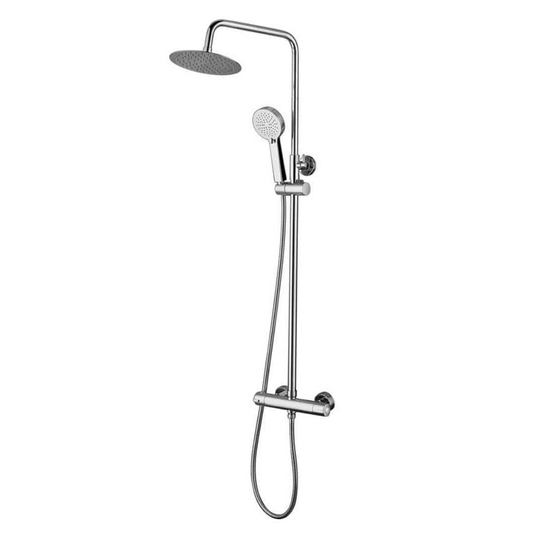 Aquarius Exposed Shower Set Aquarius RainLux Eco Round Adjustable Exposed Bar Shower System