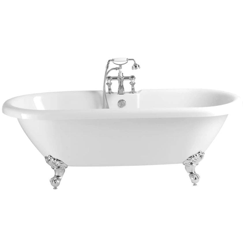 Heritage Roll Top and Slipper Freestanding Bath Heritage Oban Freestanding Acrylic Double Ended Roll Top Bath with Chrome Feet