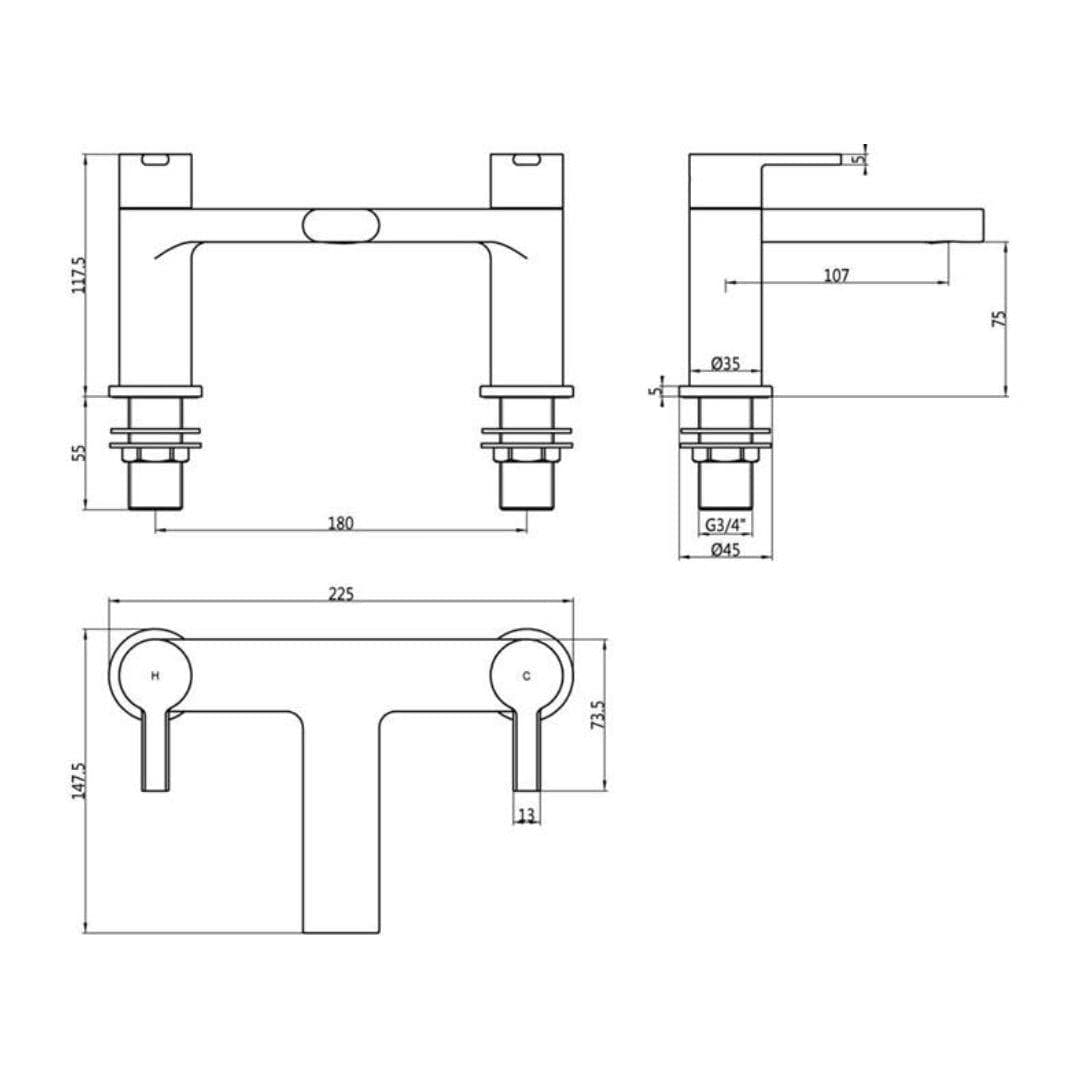 Aquarius Bath Mixer Aquarius Evolution Bath Filler Mixer Tap