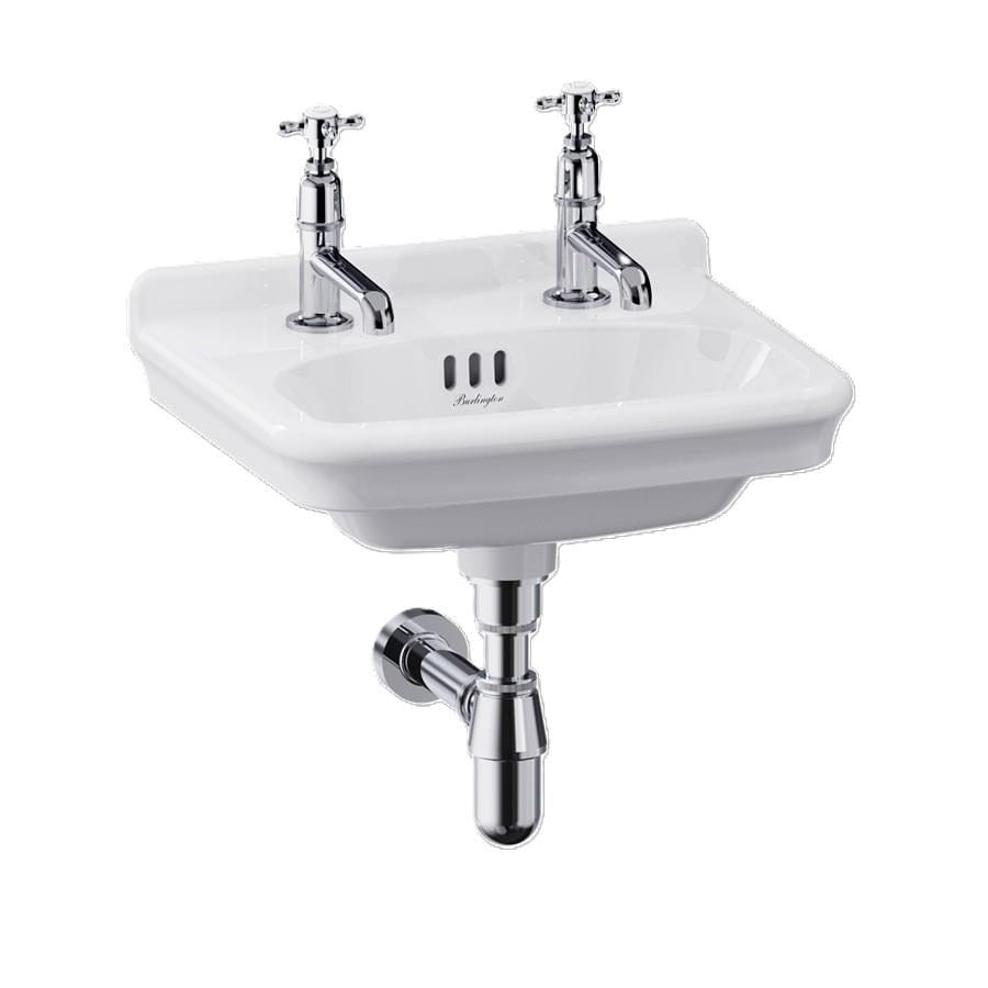UK Bathroom Store Wall Hung Basin 2 / No Washstand Burlington Guild 450mm Cloakroom Basin with Washstand