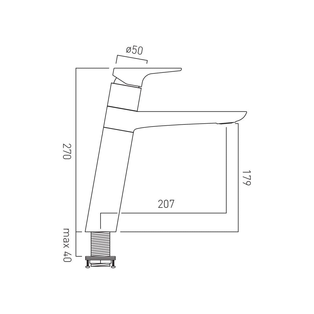 Vado Kitchen Tap Vado Ascent Single Lever Mono Kitchen Mixer Tap with Swivel Spout in Chrome