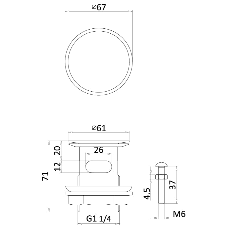 Burlington Basin Waste Burlington Flip-top Slotted Basin Waste