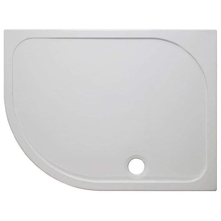 Crosswater Quadrant Shower Tray 800 x 1000mm / Left Hand Crosswater Offset Quadrant Stone Resin Shower Tray