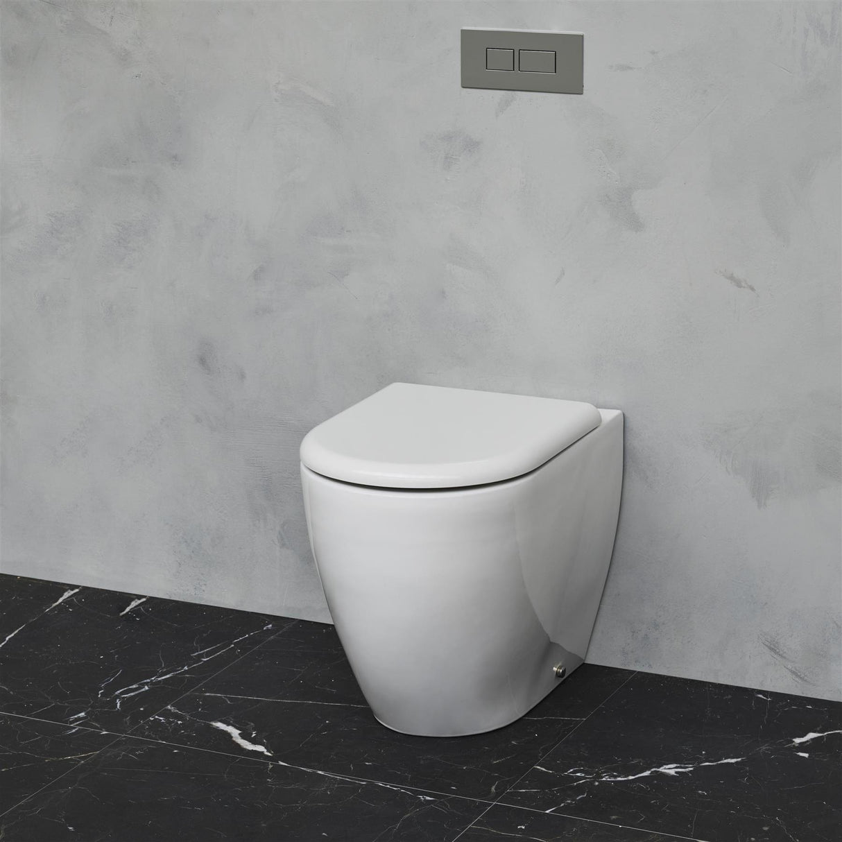 Britton Back To Wall Toilet Britton Milan Rimless Back To Wall Toilet With Soft Close Seat in Gloss White