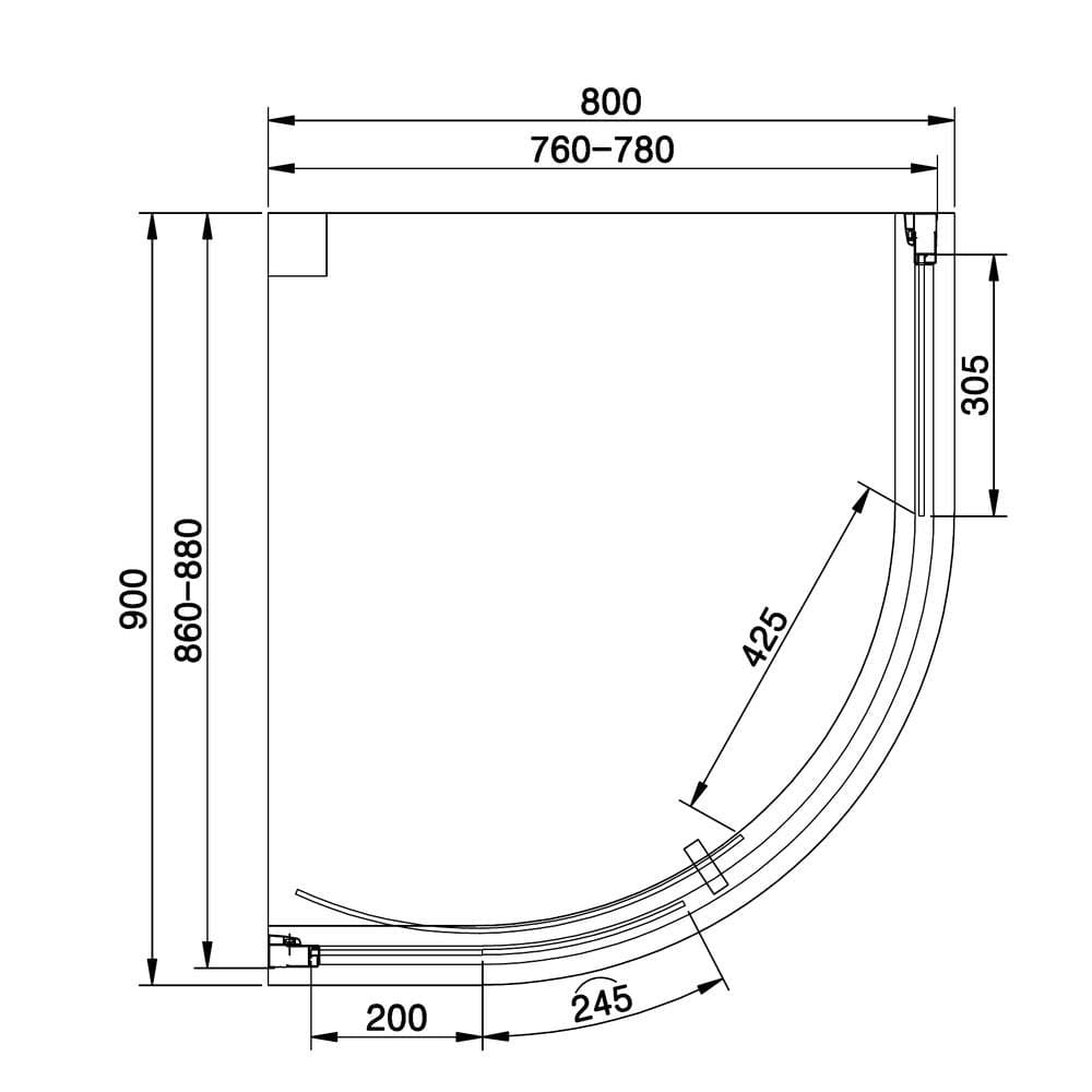 Eastbrook Vantage 2000 Quadrant Shower Enclosure