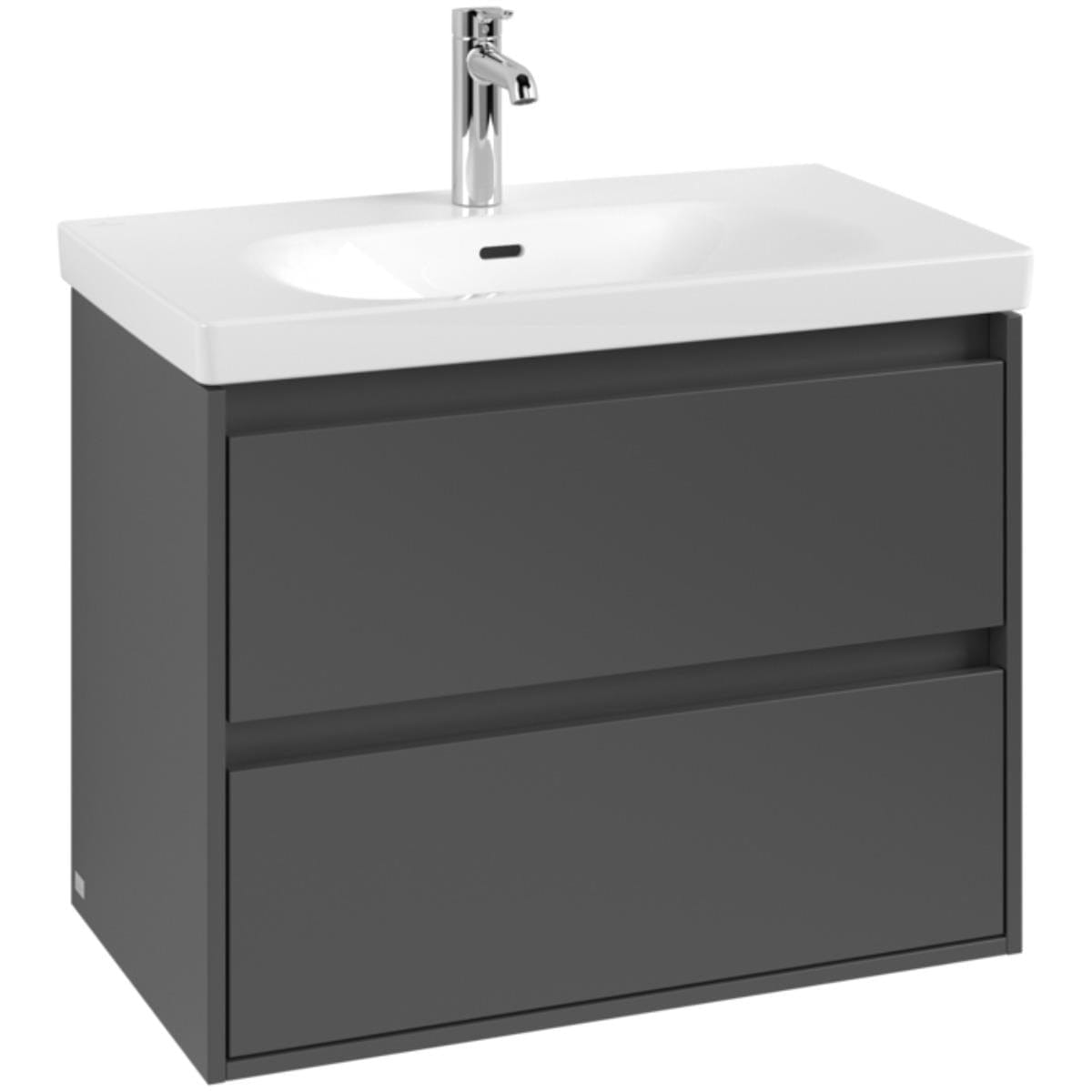 Villeroy & Boch Wall Mounted Vanity Unit Villeroy & Boch Skyla Wall Mounted 800mm Two Drawer Vanity Unit with Basin