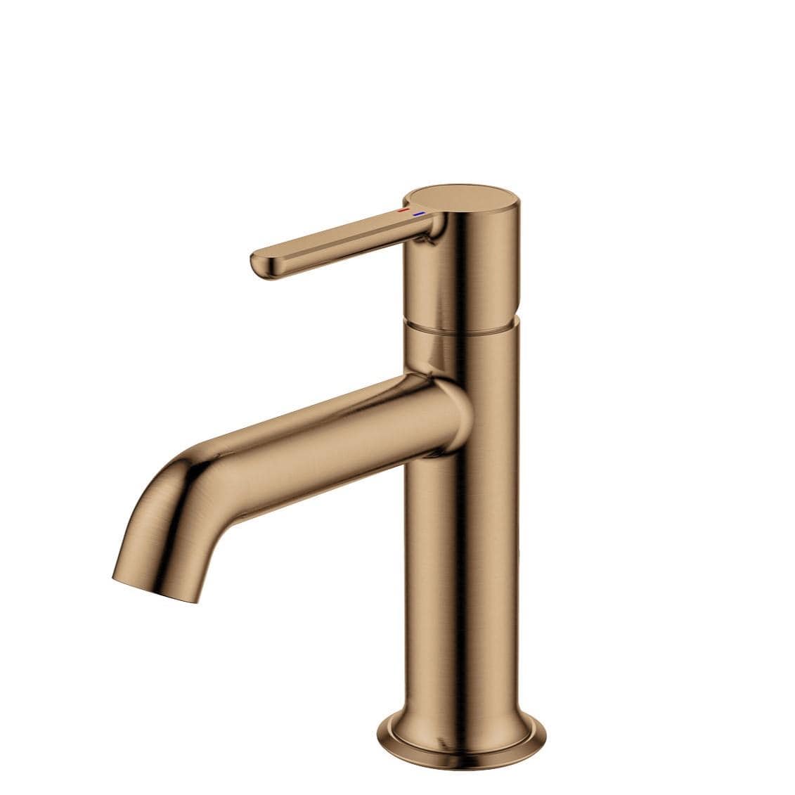 Flova Mono Basin Tap Brushed Bronze Flova Moonlight Basin Mixer Tap with Clicker Waste