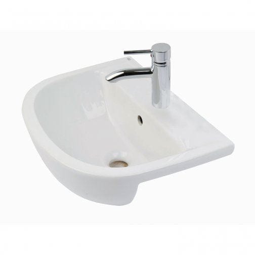 RAK Semi Recessed Basin Rak Compact Semi Recessed Basin in Alpine White