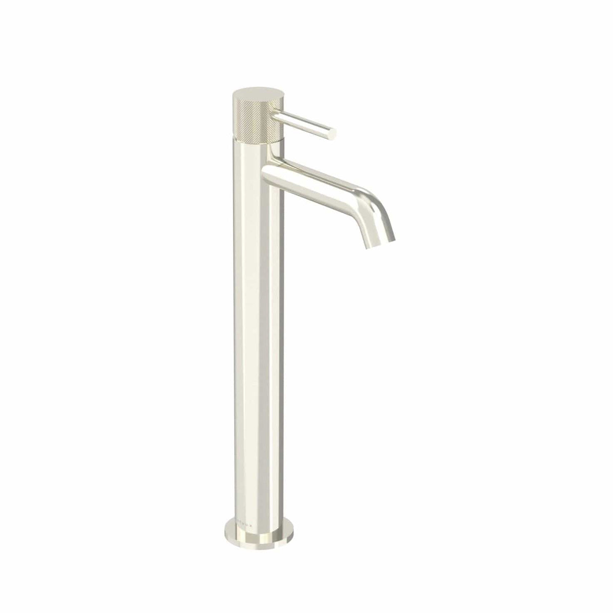 Saneux Tall Basin Tap Knurled Saneux Cos Tall Basin Mixer Tap in Brushed Nickel