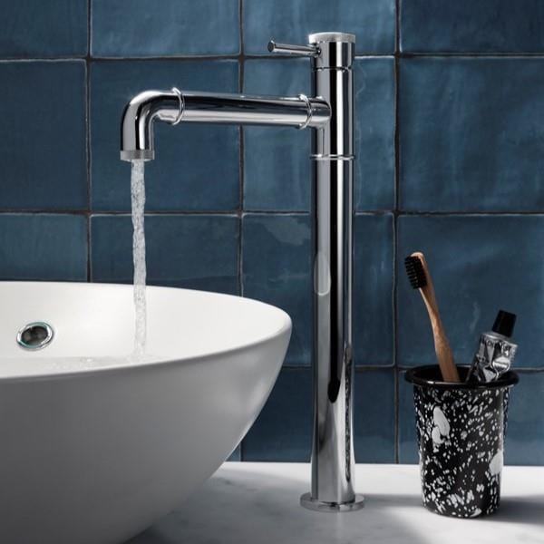 Crosswater Tall Basin Tap Chrome Crosswater MPRO Industrial Tall Mono Basin Mixer Tap