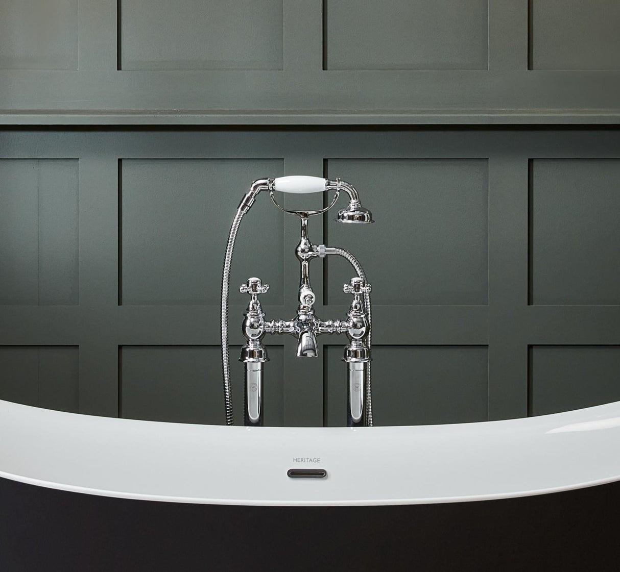 Heritage Bath Shower Mixer Heritage Hartlebury Bath Shower Mixer with Shower Handset