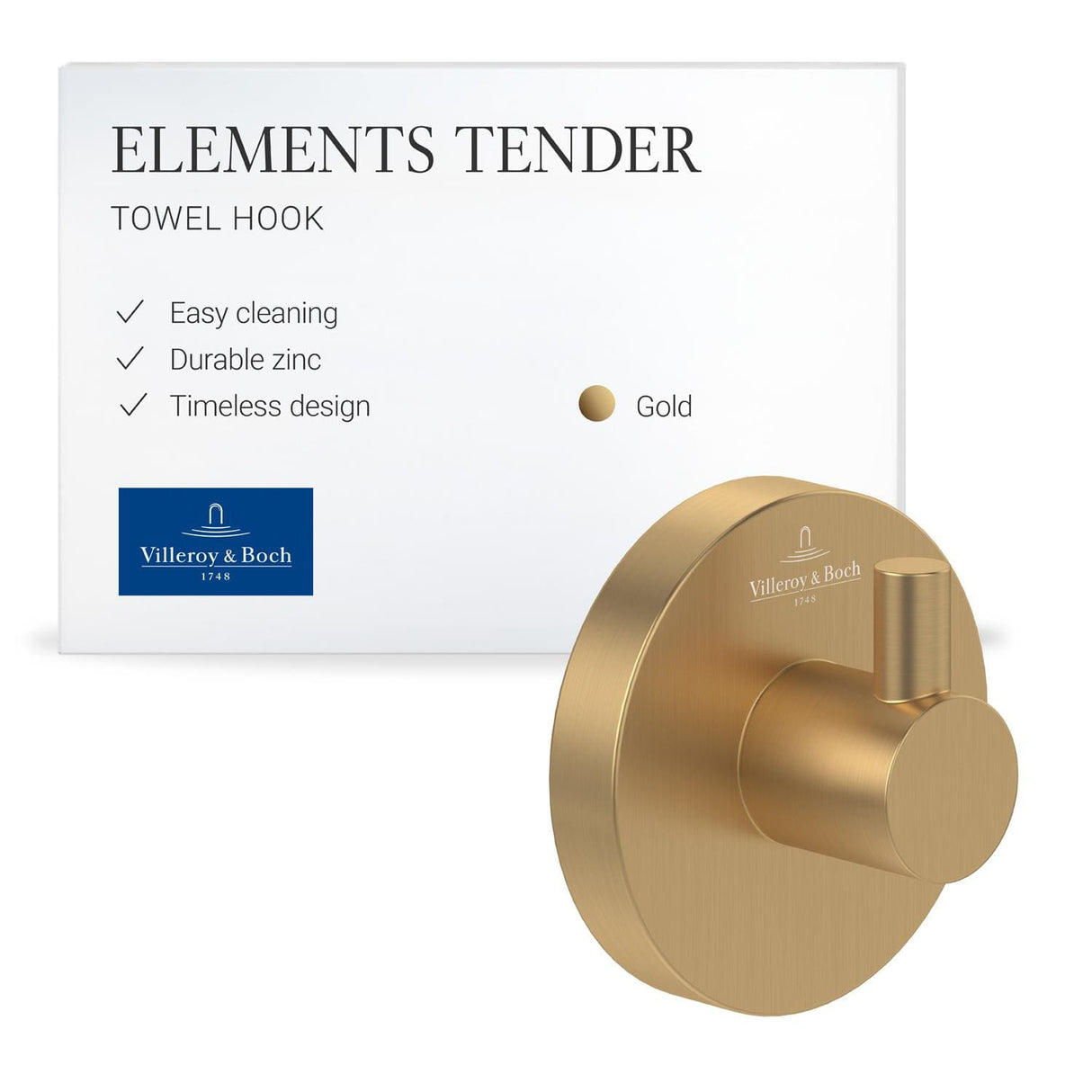 Villeroy & Boch Toilet Roll Holder Villeroy and Boch Elements - Tender Robe Hook