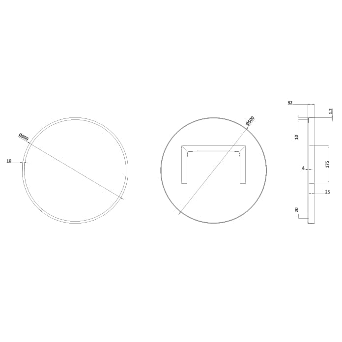 Crosswater Standard Mirror Crosswater Infinity Round Framed Mirror