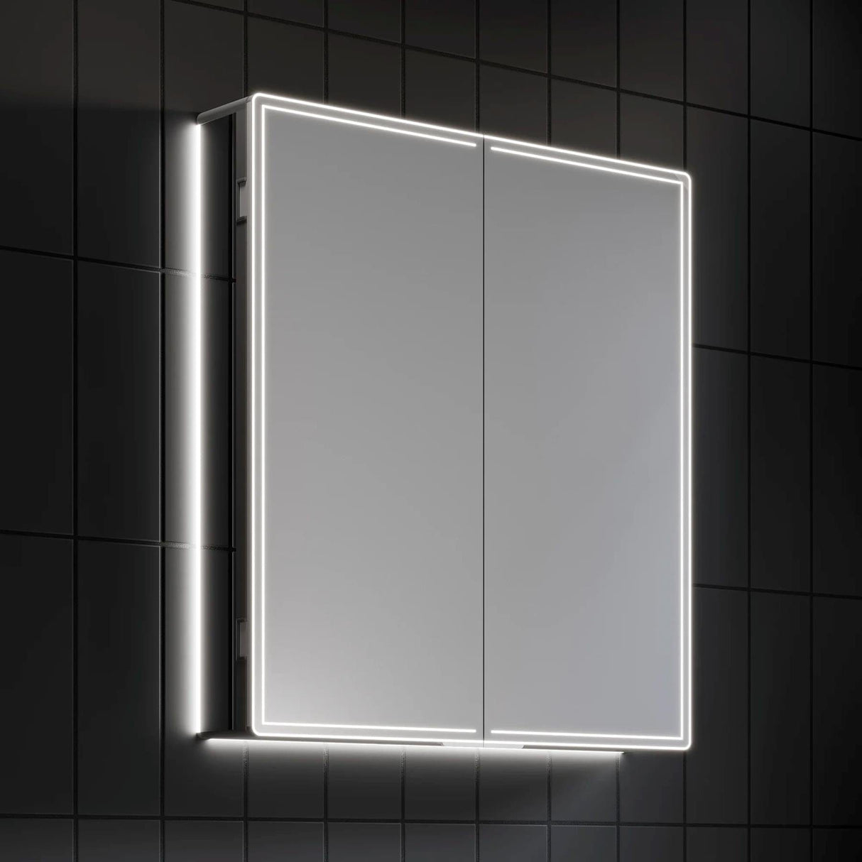 HiB Mirrored Cabinet HiB Isoe LED Mirror Cabinet