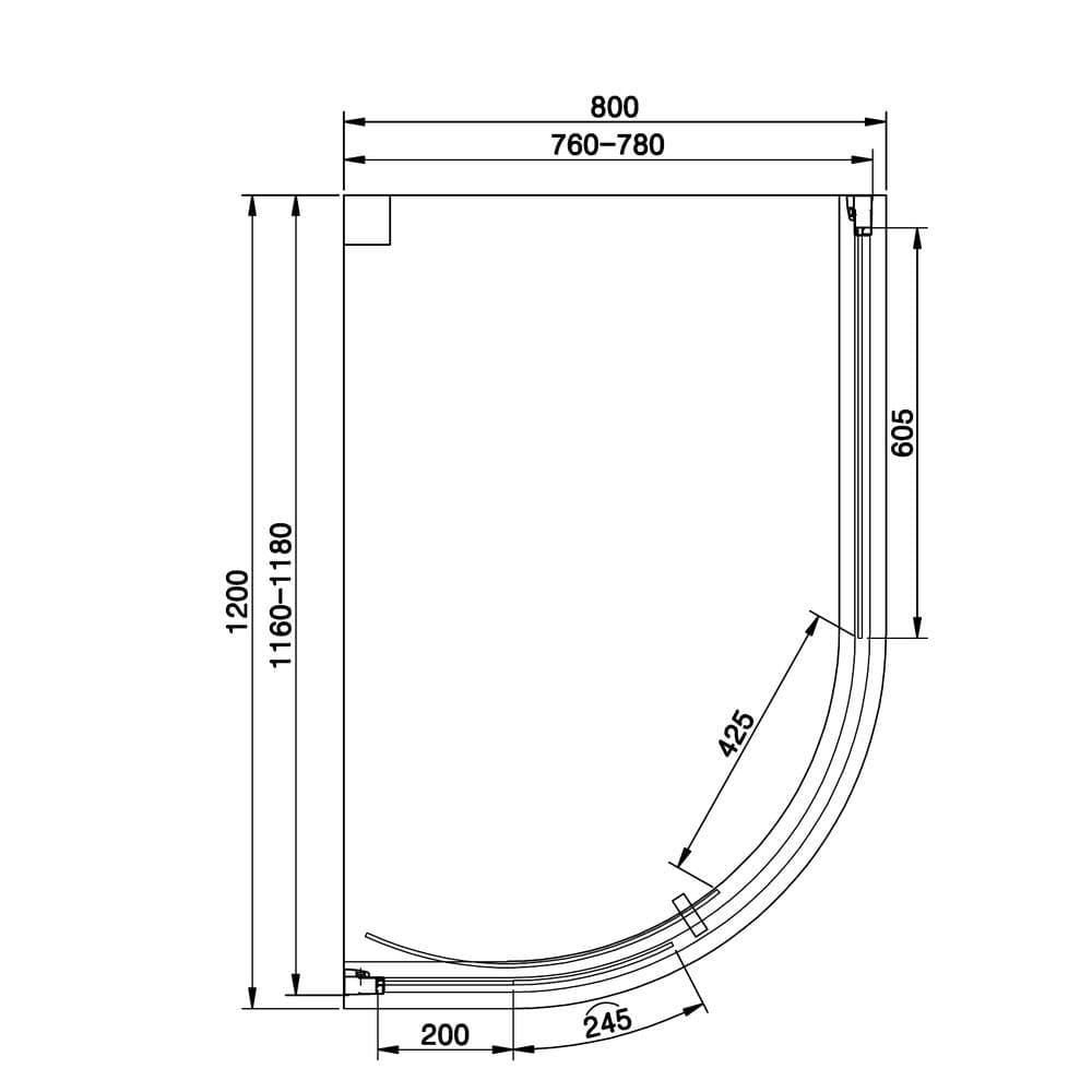 Eastbrook Vantage 2000 Quadrant Shower Enclosure