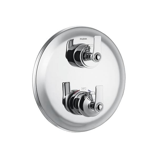 Flova Concealed Shower Valve Diamond Chrome Flova Liberty 1, 2 or 3 Outlet SlimBOX Finishing Set