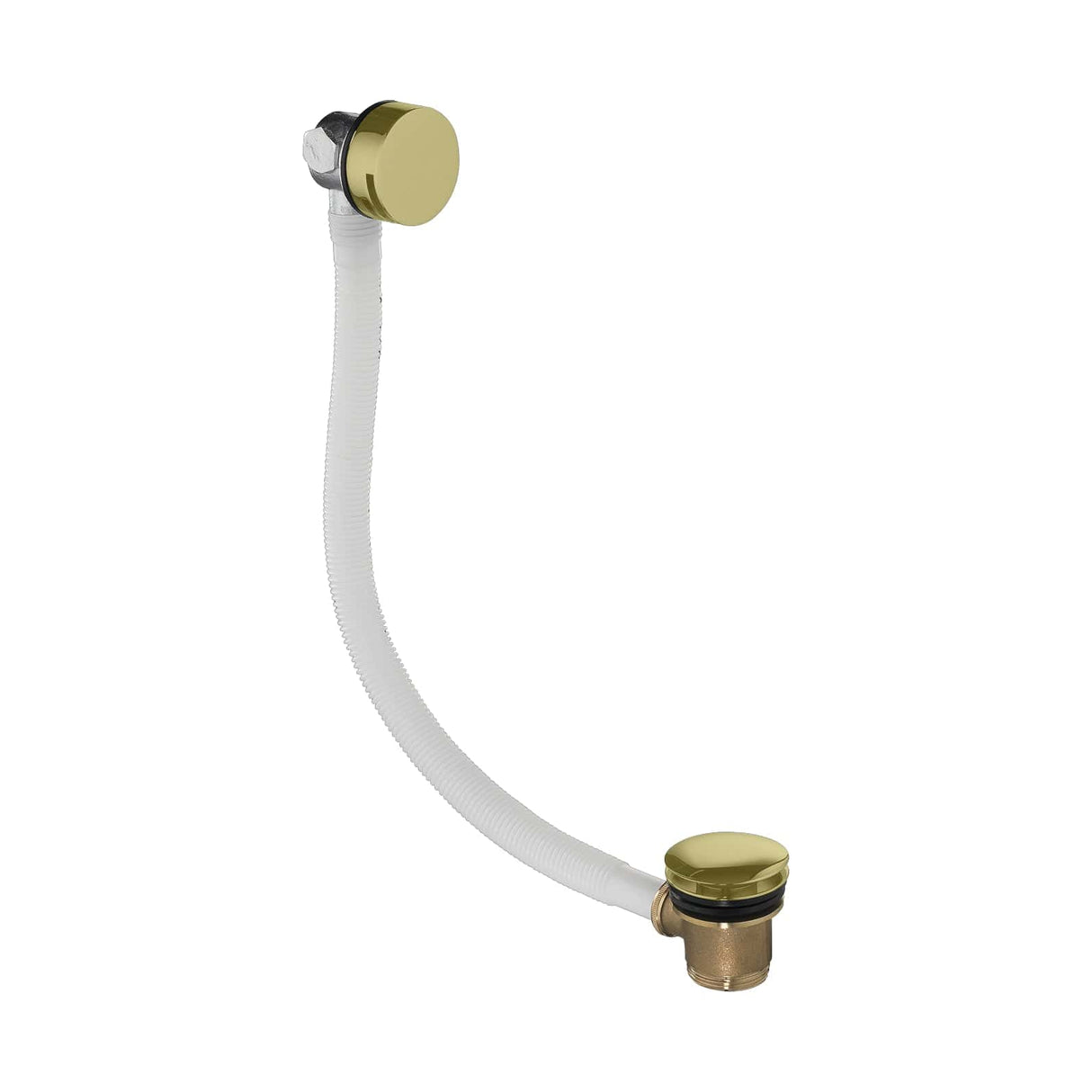 Flova Overflow Filler Brushed Brass Flova Bath Overflow Filler with Clicker Waste