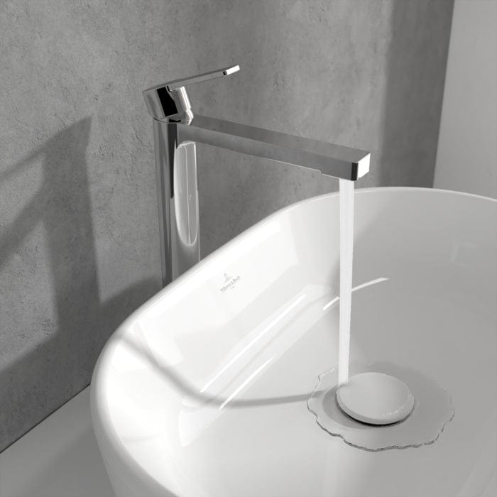 Villeroy & Boch Mono Basin Tap Villeroy & Boch Architectura Single Lever Tall Mono Basin Mixer Tap with Click Clack Waste in Chrome